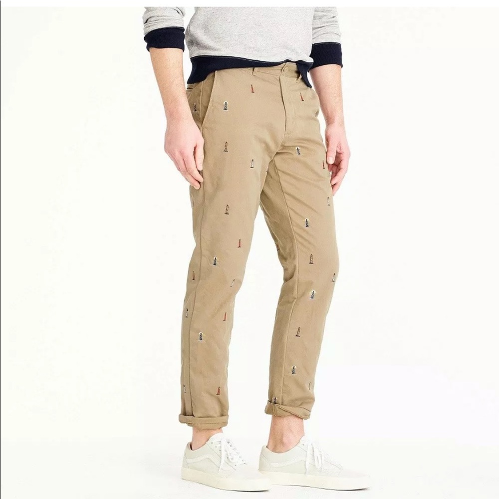 J Crew Men’s 770 Chino with Lighthouses Size 30/30